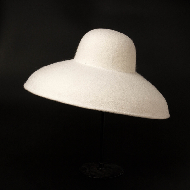 Classical Big Wide Brim Wool F - Hat Floppy Wide ulasan dan harga