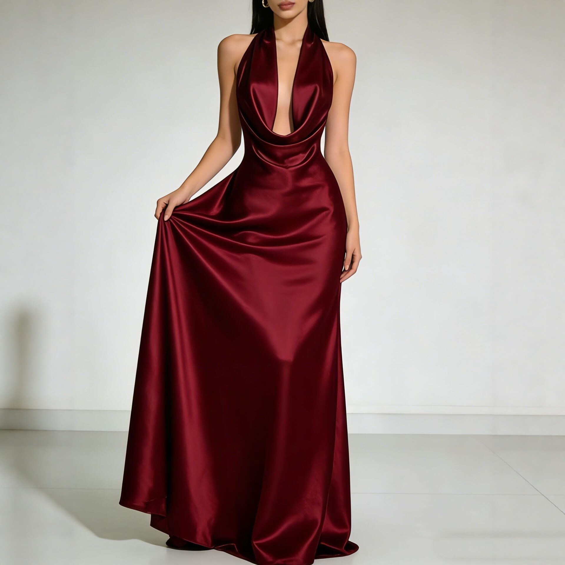 Elegant Party Dresses 2026 Wed - Maxi Dress Halter ulasan dan harga