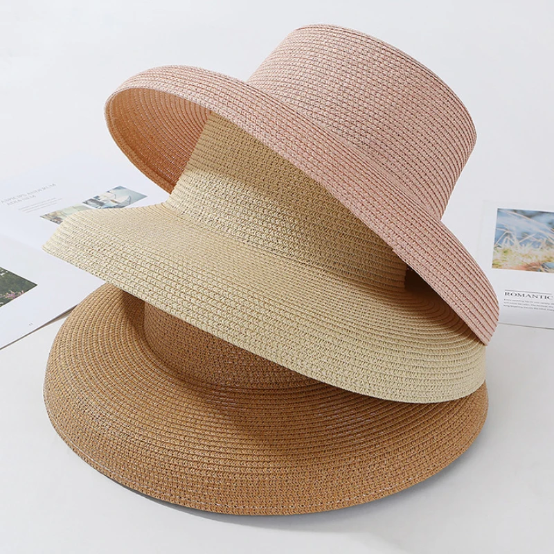 2023 New Summer Ladies Solid P - Hat Floppy Wide ulasan dan harga
