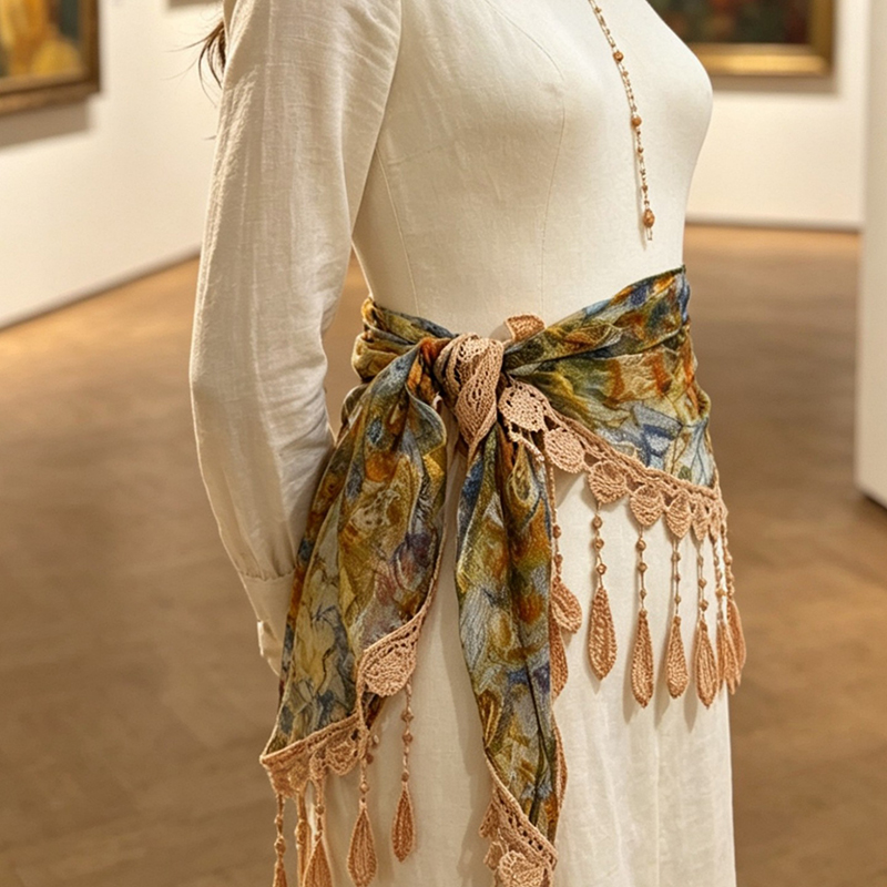 Vintage Floral Lace Hollow Tas - Cover Up Kaftan ulasan dan harga