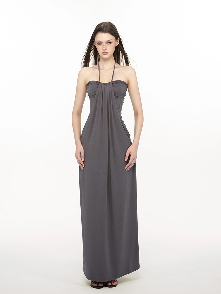 REDDACHiC Elegant Braided Shru - Maxi Dress Halter ulasan dan harga